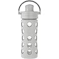 Lifefactory 12oz Glass Water Bottle With Active Flip Cap & Silicone Sleeve - Desert Rose - View #4