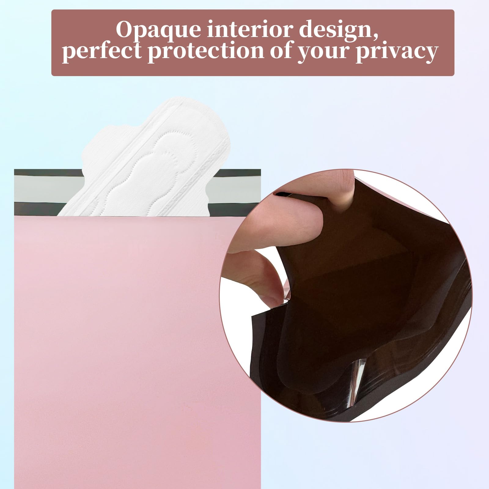 Sanitary Napkin Disposal Bags, 100Pcs Disposable Tampon Disposal Bags Personal Care Period, Thickened Perfect Size Diaper for Odor Blocking.