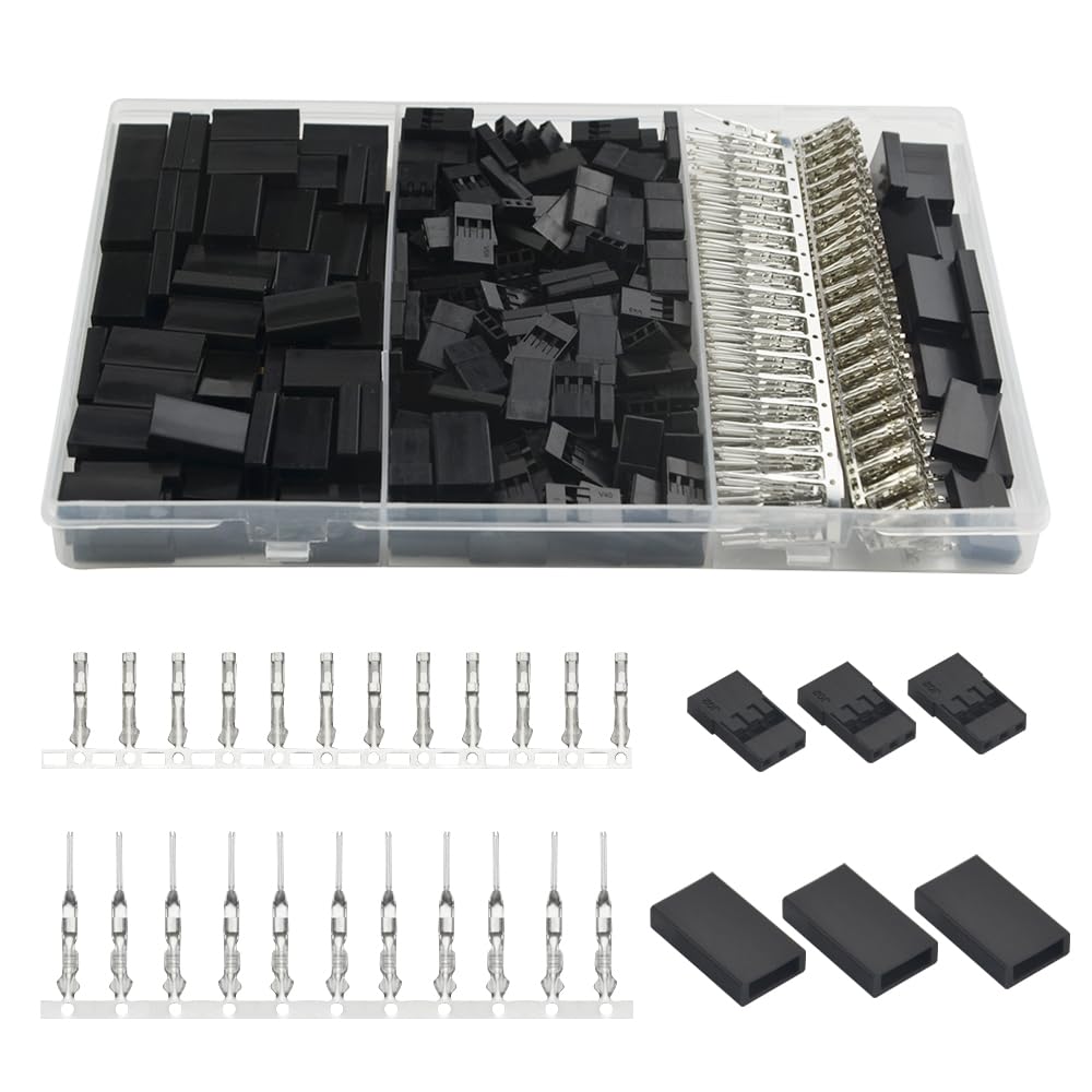 WMYCONGCONG 900 Pcs Servo Connector Servo Cable Wire Connector Male Female Kit compatible with JR Style Servo Connector