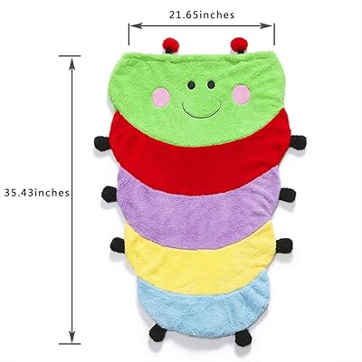 Buy Sinogem Plush Caterpillar Tail Blanket For Kids Pocket Style Flannel Fleece Animal Sleeping Bags Rainbow Caterpillar Design Snuggle Blankets For Movie Night Sleepovers Camping Boys And Girls Online In Indonesia B07shr826c