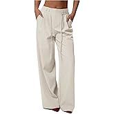 GORGLITTER Women's Low Rise Dress Pants Trousers Slacks Dressy Wide Leg Business Casual Work Straight Bottoms Pants
