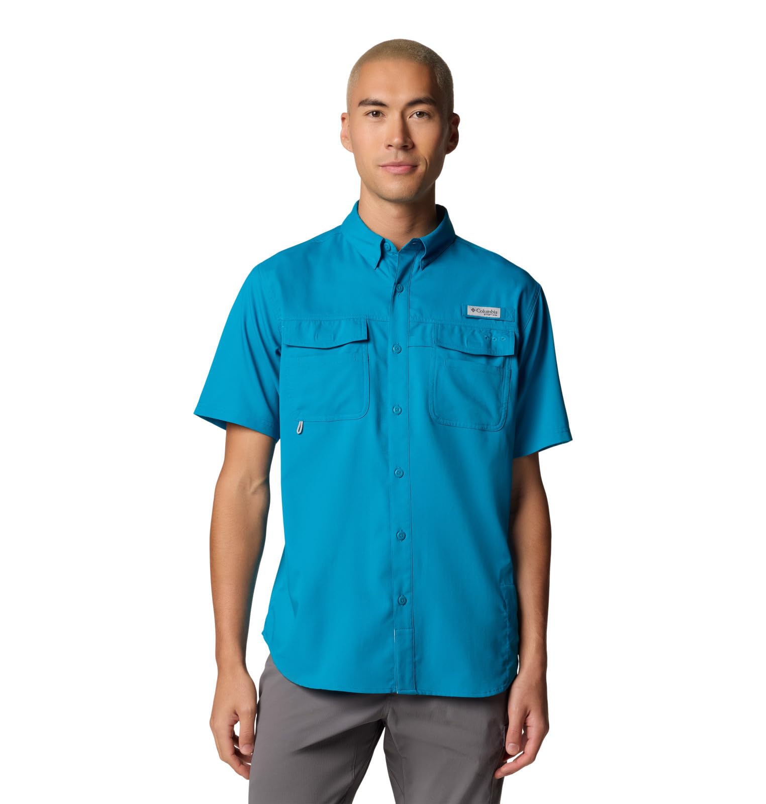 Columbia Men’s Blood and Guts V Short Sleeve Shirt, Blue Echo, XX-Large