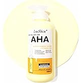 ELVENSTARS AHA Body Lotion with Alpha Hydroxy Acids, Vitamin C & E, Strong Whitening Formula, Natural Skin Care, 500ml