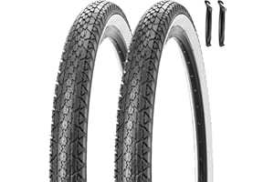 SIMEIQI 26 Inch Bike Tires 26 X 2.125(57-559) Replacement Tires or Schrader Valve Inner Tubes AV 32mm for Beach Cruiser Bike