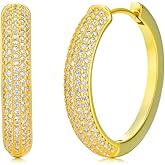 14K Gold Hoop Earrings for Women Hypoallergenic Lightweight Gold Huggie Hoop Earring Jewelry Gift