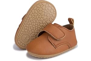 HsdsBebe Baby Boys Girls Oxford Shoes PU Leather Soft Rubber Sole Sneakers Anti-Slip Toddler Ankle Boots Infant Walking Shoes Moccasins