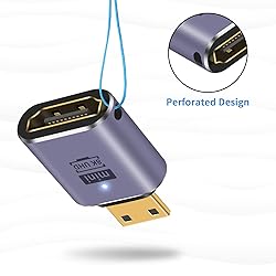Duttek 8K HDMI to Mini HDMI Adapter, 48Gbps Mini
