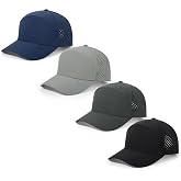 HH HOFNEN Quick Dry Baseball Cap Snapback Golf Trucker Hat for Man Women | Sun and Rain Protection Structured Mesh Ball Cap Breathable Adjustable Running Curved Bill Hat