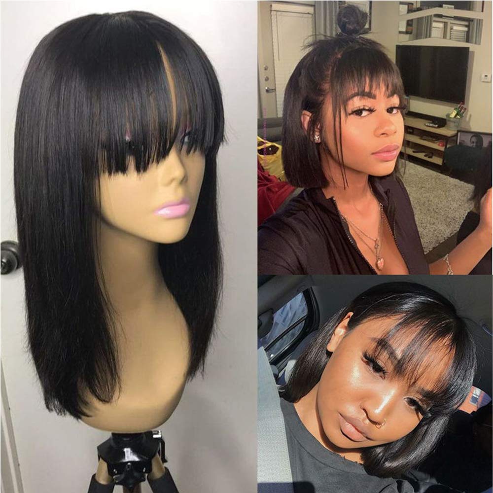 14 inch wig with bangs Clearance