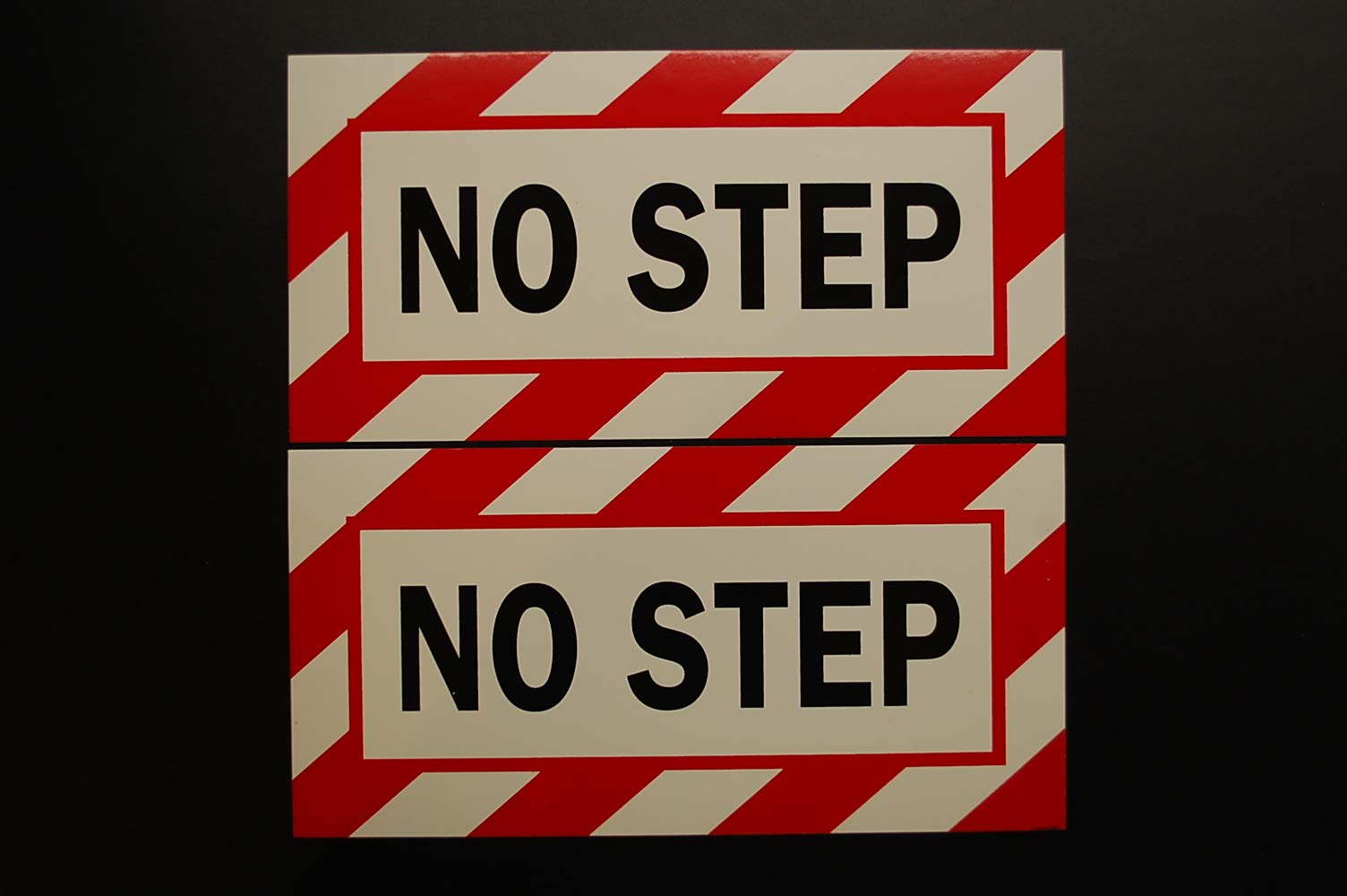 Photo 1 of (2 Pack) No Step Sticker Vinyl Decal - Airplane Wing Warning - Window Indoor Outdoor Waterproof (X2PS33)