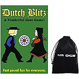 Dutch Blitz Card Game Bundle with Mr Dice Drawstring Bag Red