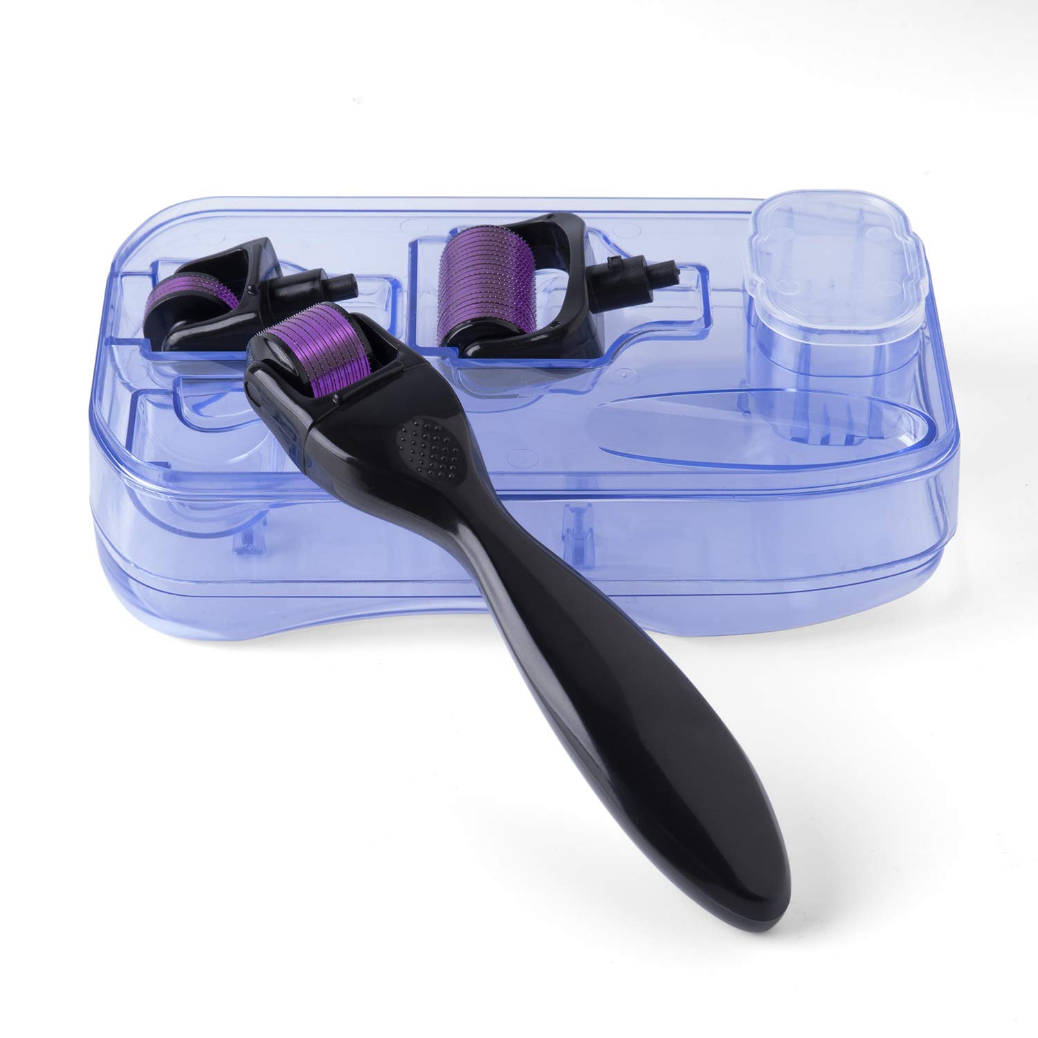 MelodySusie Derma Roller Kit, Microneedle Roller for Face Body, 0.25mm 300/720, 0.3mm 1200, Home Use Exfoliation Microdermabrasion Facial Roller, Includes Storage Case
