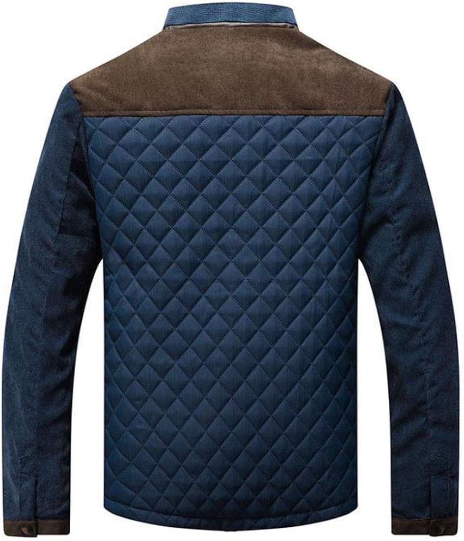 buttoned casual quilted coat