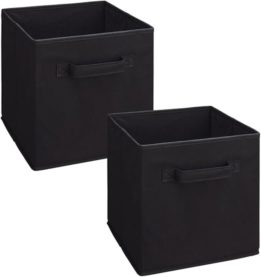 Amazon Com Closetmaid 8298 Cubeicals Fabric Drawer Black 2 Pack