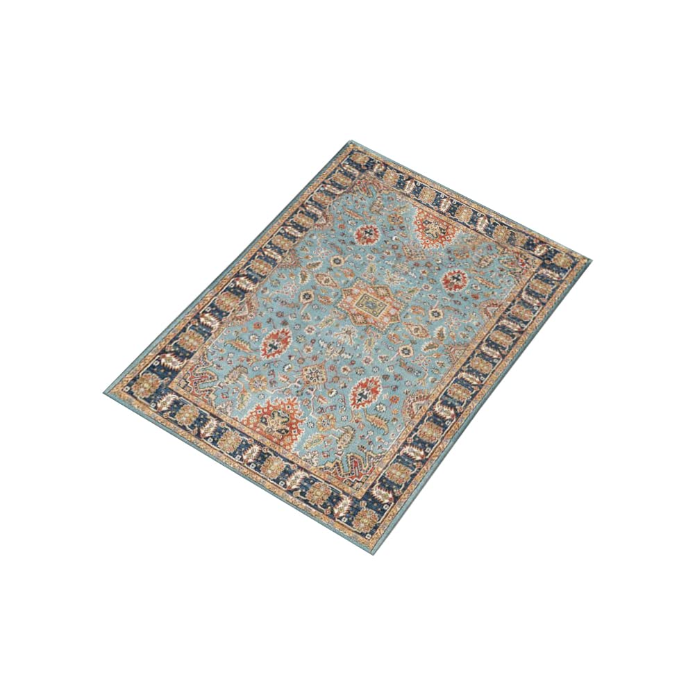 Uposao Area Rug Nordic Vintage Design Carpet Style Living Room Sofa Coffee Table Blanket Bedroom Dining Room, Entrance Non-Slip Carpet, Machine Washable, 50cmx80cm