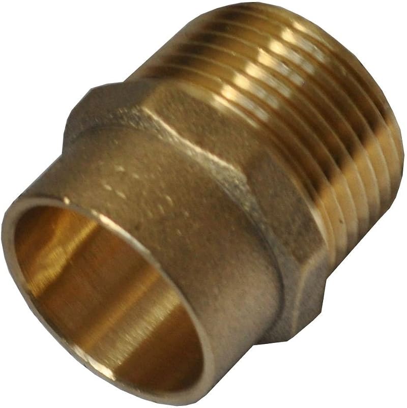 LP Supplies 15mm x 1/2 BSP Male Iron End Feed Adaptor Copper Pipe Fitting