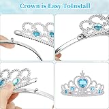 Vicloon 9 Piece Dress Up Set for Kids Princess Tiara Wand Gloves Necklace Ring view 4