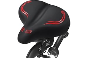 WEKLEY Oversized Bike Seat for Peloton Bike & Bike Plus, Comfort Exercise or Road and Electric Bike Seat Cushion Extra Wide, Bike Saddle Replacement for Women & Men, Accessory for Bikes