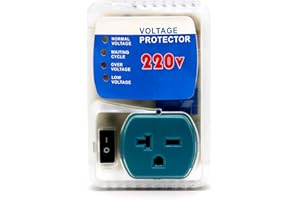 BSEED Surge Protector Outlet, Power Surge Protector for Home Appliances, Adjustable Voltage Regulator, 220V, 4400W, 1 Pack