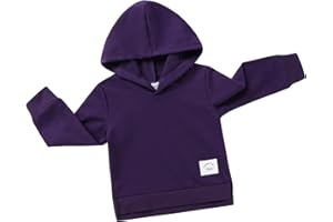 Happy Town Toddler Baby Boy Girl Sweatshirt Hoodie Pullover Fall Outfits Solid Crewneck Long Sleeve Blouse Top Shirt Clothes