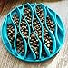 Pet Fun Slow Feeder Mat Portable Dog Feeder Bowl,Cat Food and Water Twin Set Feeding Bowl for Traveling,Pet Chilled Frosty Cooling Bowl,Non-slip Bottom,Food Grade Silicone Anti-gulp Dog Bowl,Blue (S)