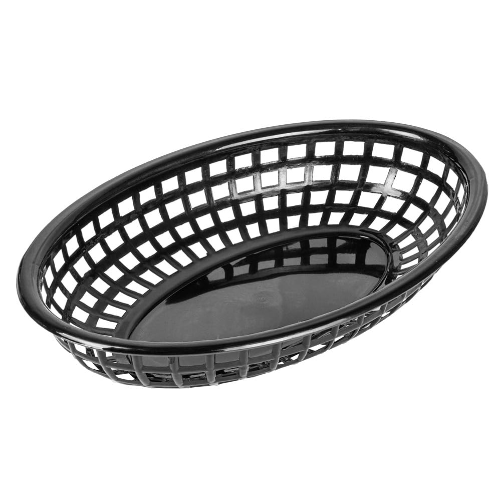 Garcia de Pou Oval Basket Box, Polypropylene, Black, 24 x 15 x 4.5 cm