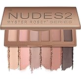 MYSTER ROSEY Nudes 2 Series Mini Eyeshadow Palette, Velvety Matte&Satin Finish, 6 Nude Taupe & Brown Neutral Eye Shadows, Tra