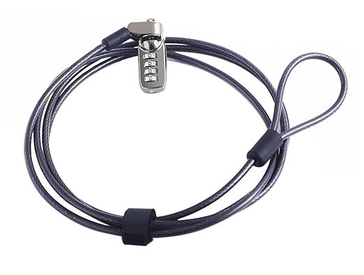 CaLeQi Cable de Seguridad con Cerradura de Combinación para Ordenador