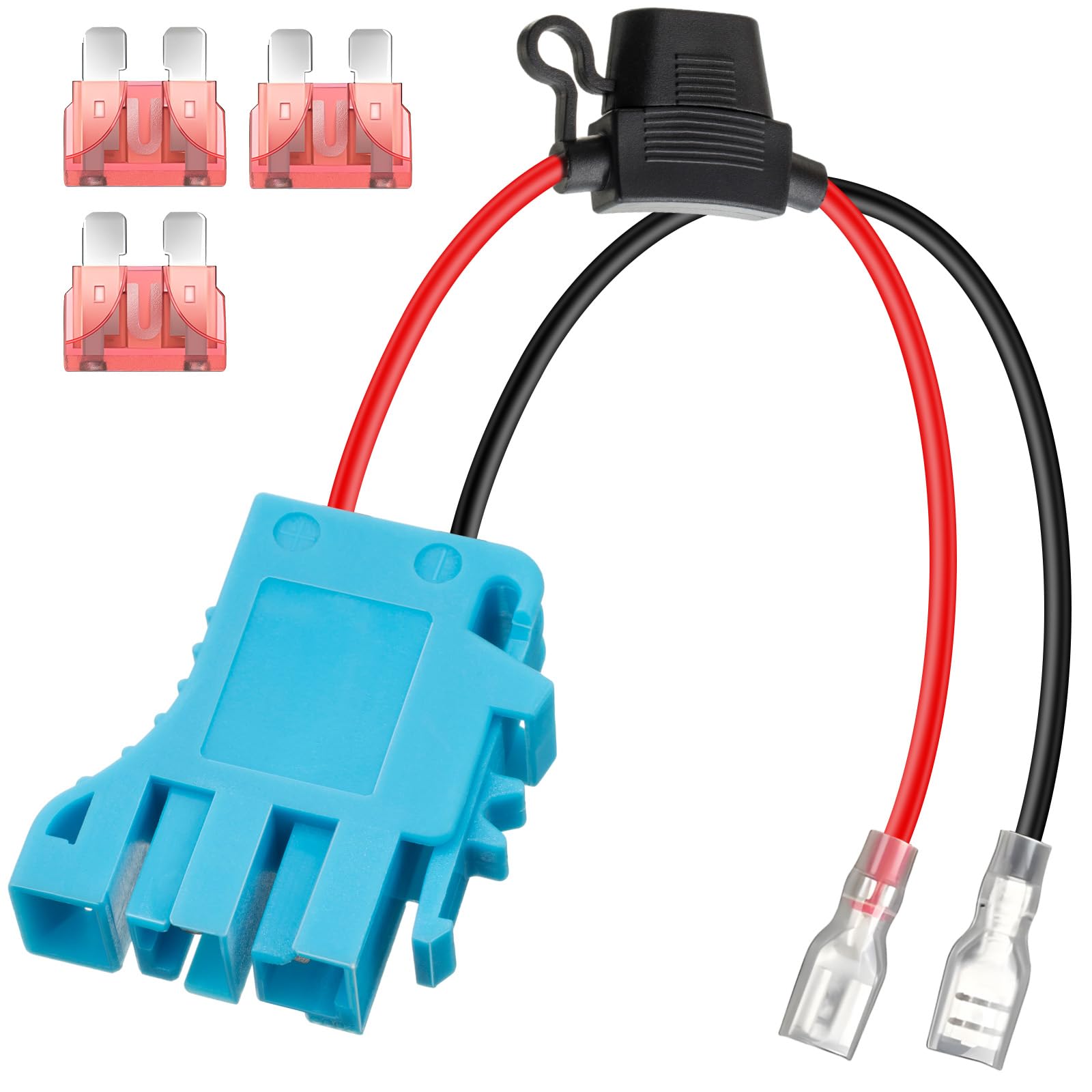 Photo 1 of Saillong 12 AWG Wire Harness Connector Replacement Compatible with Peg Perego 12 Volt SLA Battery, 12V Battery Connector with Fuse for Ride On Vehicles and Compatible with Peg Perego Power Upgrade