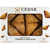 Cedar Pastries 8-Piece Grab N&rsquo; Go Traditional Triangle Baklava | Handmade Mediterranean Dessert Treats | Kosher &amp; Halal