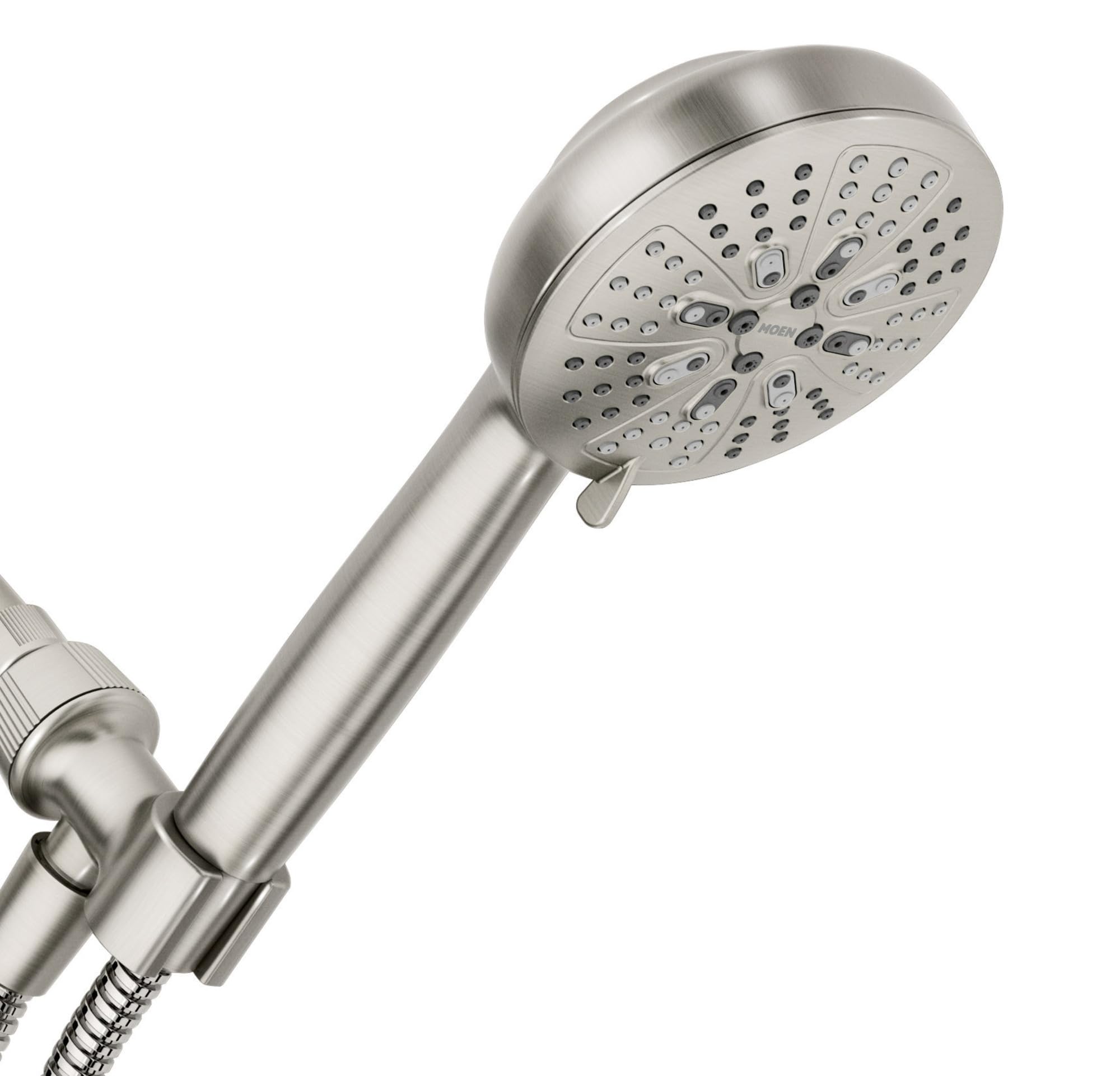 Photo 1 of Moen Hydro Energetix High Pressure Shower Head with Handheld Sprayer, 8 Handheld Shower Head Spray Settings, Spot Resist Brushed Nickel Finish, 200H0SRN