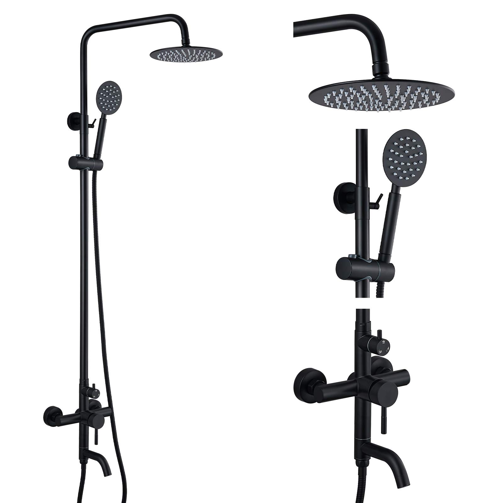 Buy gotonovo Shower faucet Set Matte Black Triple Function with