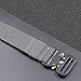 FAIRWIN Tactical Belt, Military Style Webbing Riggers Web Belt with Heavy-Duty Quick-Release Metal Buckle(Grey, M)