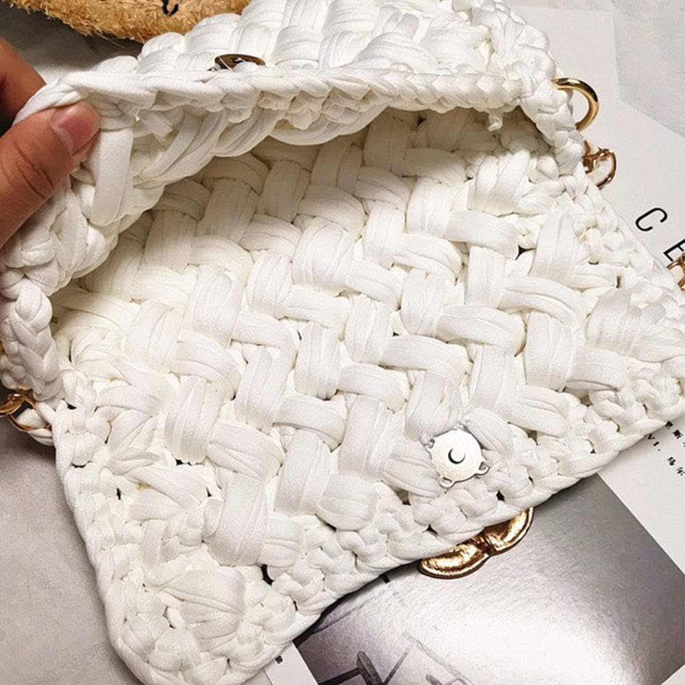 white crochet purse