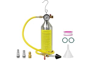 Wenzhon AC Flush Kit, A/C Air Conditioner System Flush Canister Kit, R134A R12 R22 R404 R410A AC System Flush Kit for Air Conditioner Pipe, Condenser, Evaporator