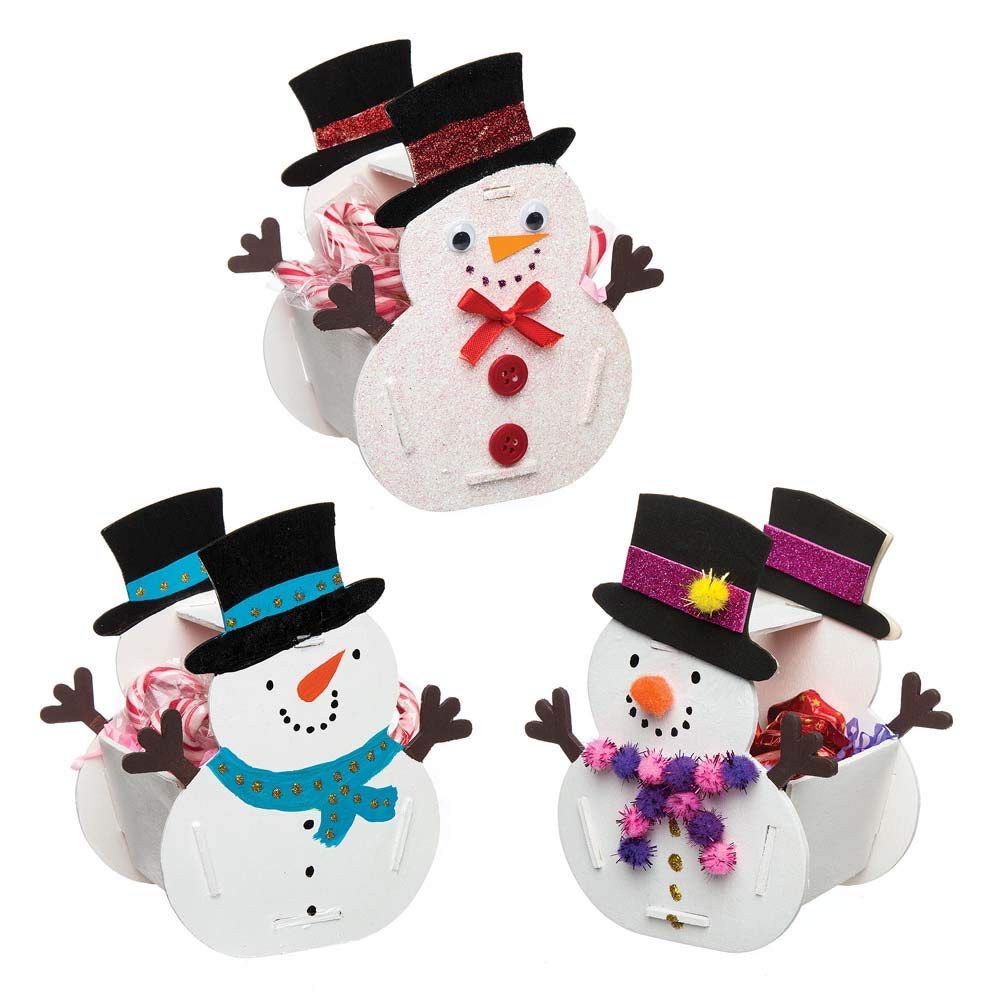 Download For Kids Christmas Crafts And Decorations Baker Ross Snowman Wooden Basket Kits Pack Of 4 Wood PSD Mockup Templates