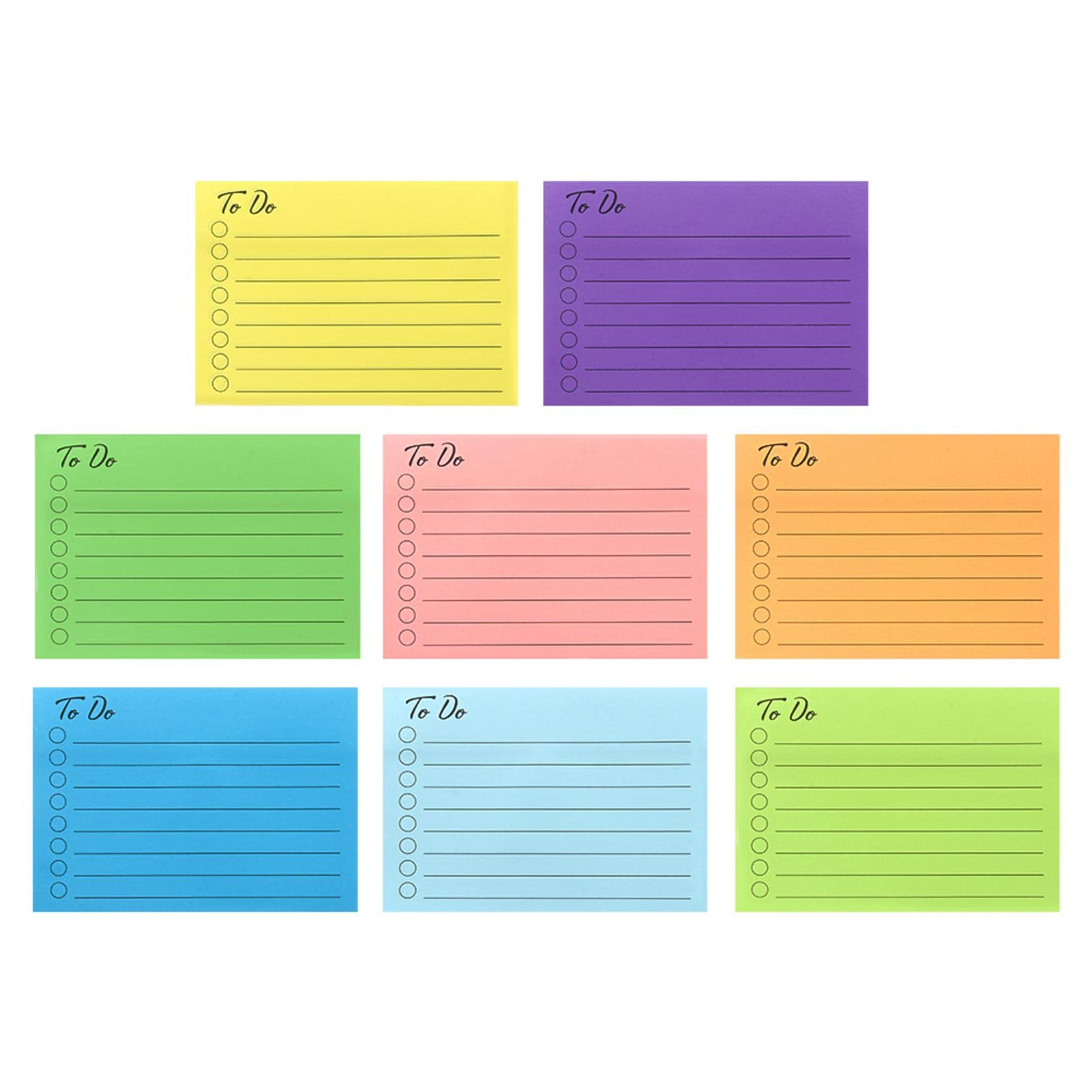 Sticky Notes, to Do List Sticky Notes Pad, 8 Pack Sticky Notes, Square Shape DIY Craft Note Pad,Self Stick Note Colorful Big Square Sticky Notes for Office, Meeting, School(8 Color)