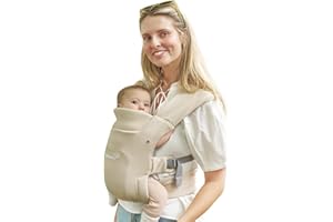 GROWNSY Baby Carrier Newborn to Toddler, Cozy Baby Wraps Carrier, Ergonomic Baby Carrier with Head Support, Cream