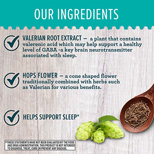 Schiff Valerian Root Extract & Hops Flower Vegetarian Capsules, (30