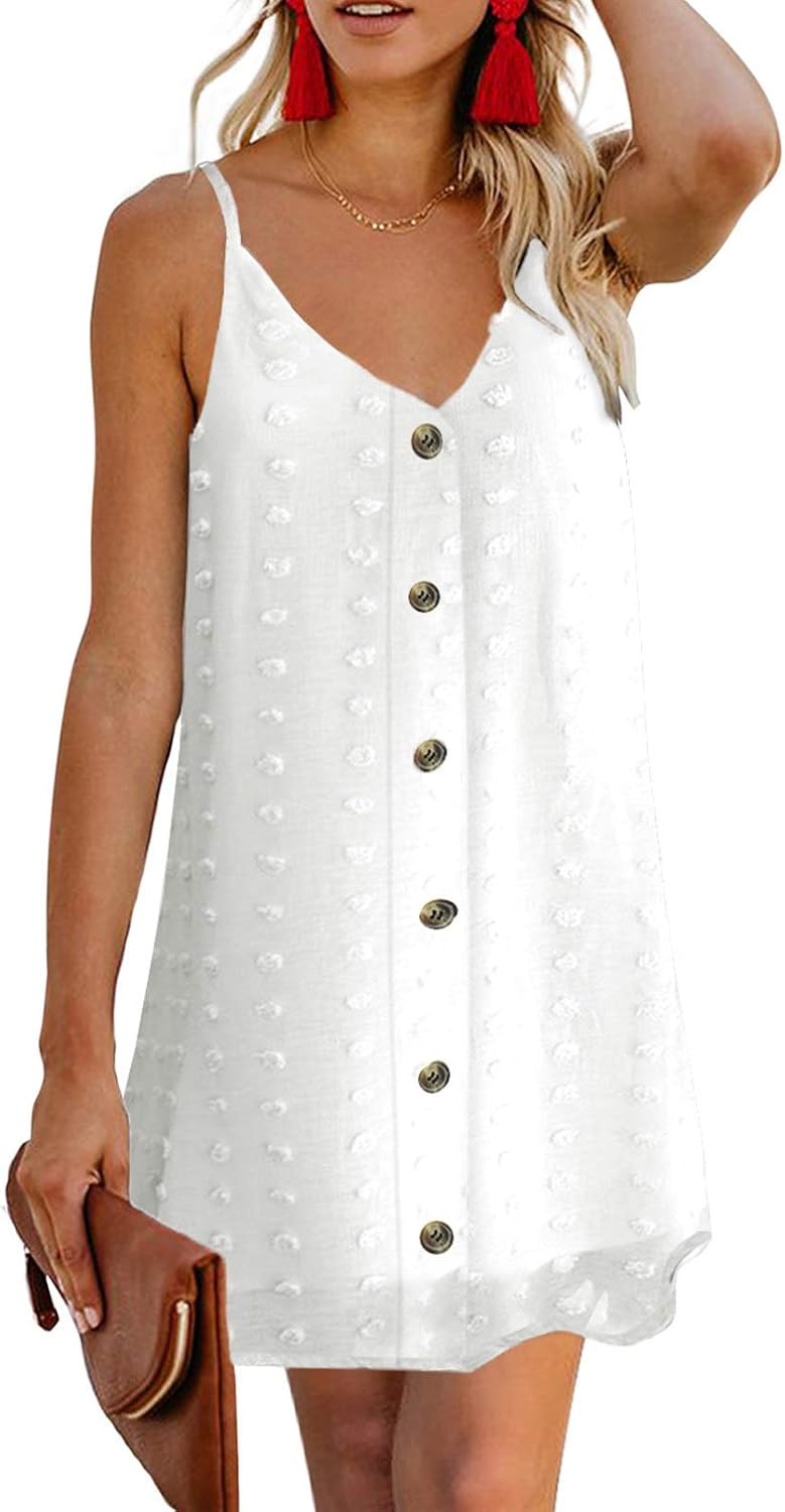 Damen Sommerkleid Mit Einhorn-Print - V-Ausschnitt Cami Kleid Loose Fit