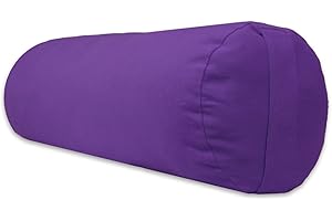 YogaAccessories Supportive Round Cotton Yoga Bolster