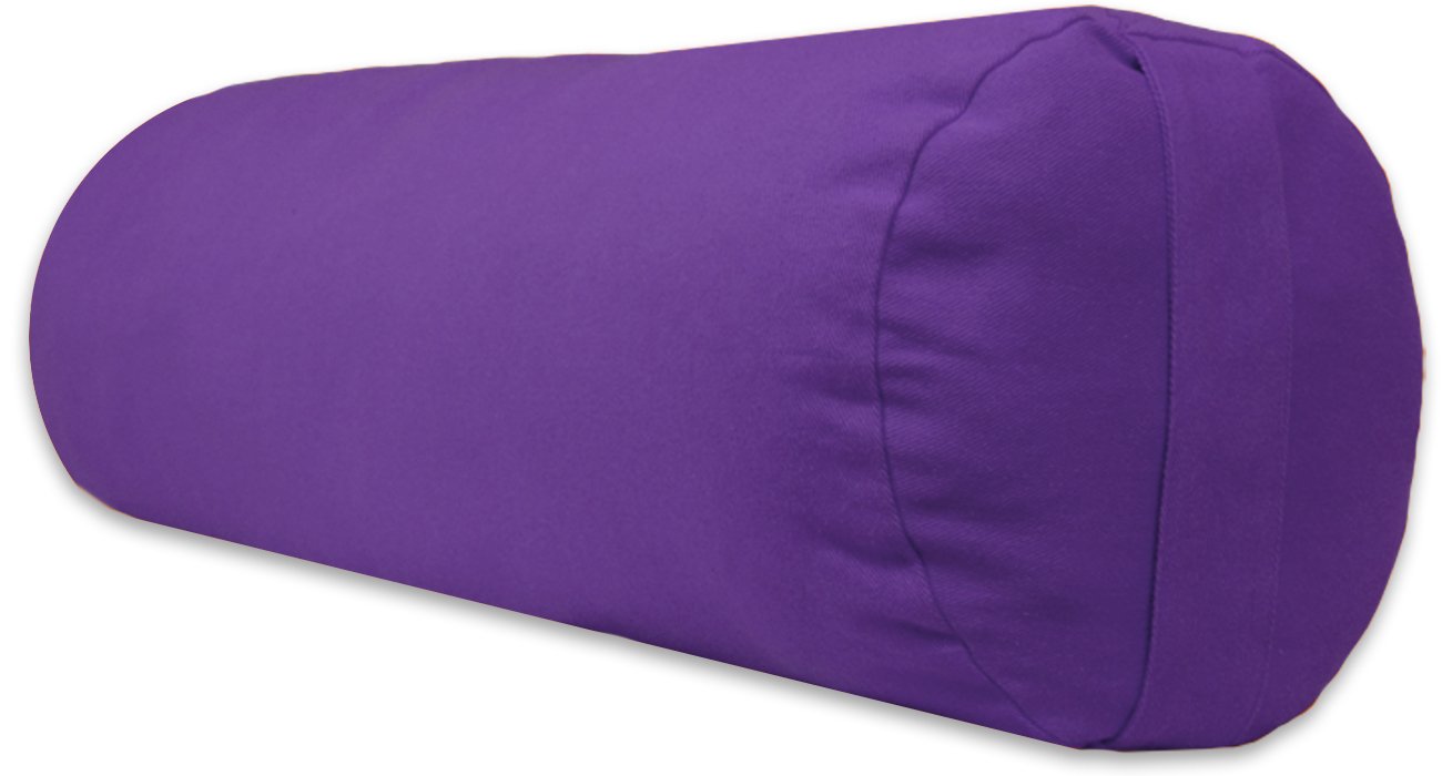 YogaAccessories Supportive Round Cotton Yoga Bolster