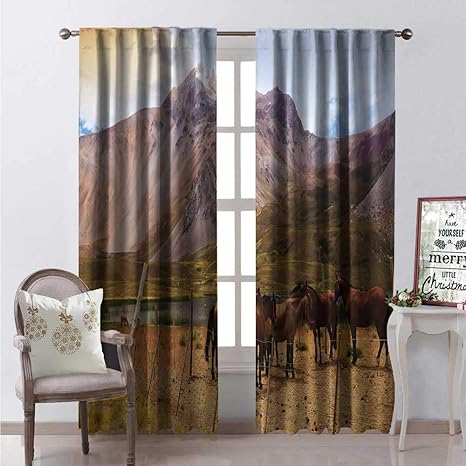 Amazon Com Hengshu Argentina Waterproof Window Curtain Mountain