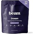 Beam Dream Sleep Powder, Natural Sleep Aid and Magnesium Hot Cocoa Drink for Adults, Calming Sleep Supplement with Apigenin, Nighttime Sleep Drink Powder, Third Party Tested Supplement, 22 Servings