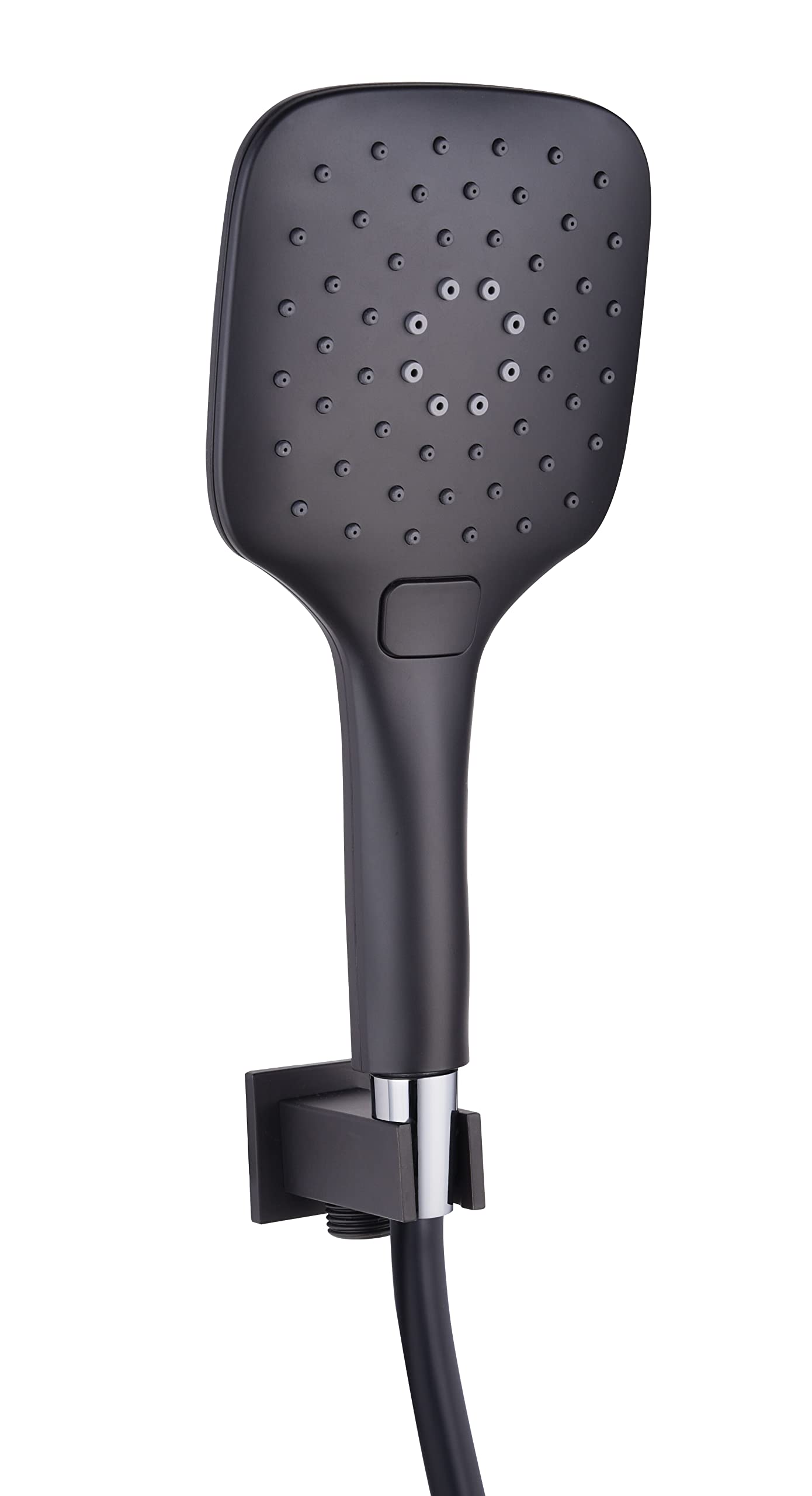 Keenware Luna KRK-189 Square Shower Wall Outlet Kit: Black