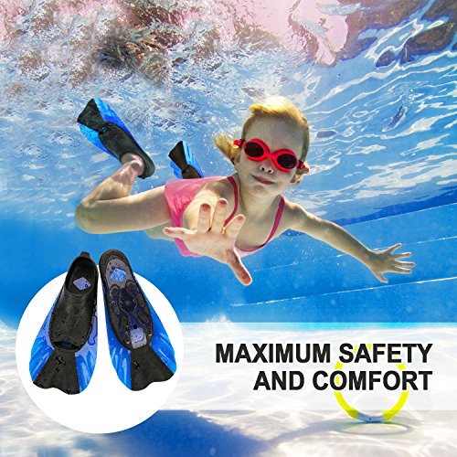 WADEO Kids Swim Fins Flippers for Toddler Child Silicone Combination