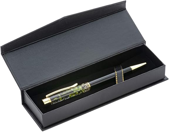 Amazon ファンファン Herba ハーバリウム ボールペン 植物 ギフト プレゼントおしゃれ 紳士 男性 ブラック 完成品 箱 Box付き 油性ボールペン 文房具 オフィス用品