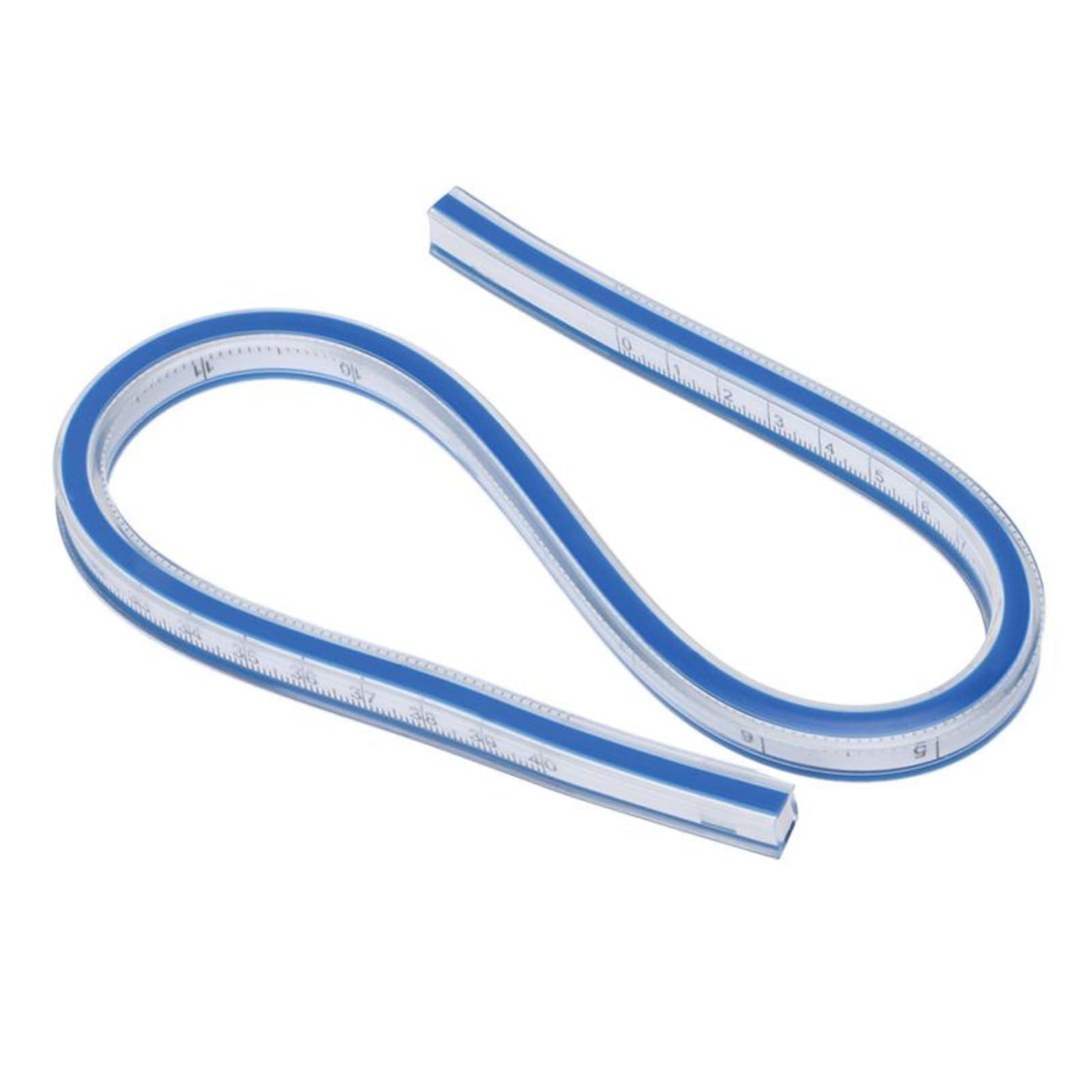 DEWIN Flexible Curve Ruler, Woodworking Measurement Tool Measuring Ruler for Drawing Painting Graphics and Garment Design(40cm)