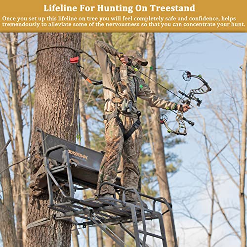 Huntury Lineman's Rope, Linemans Climbing Rope For Set Up Climbing