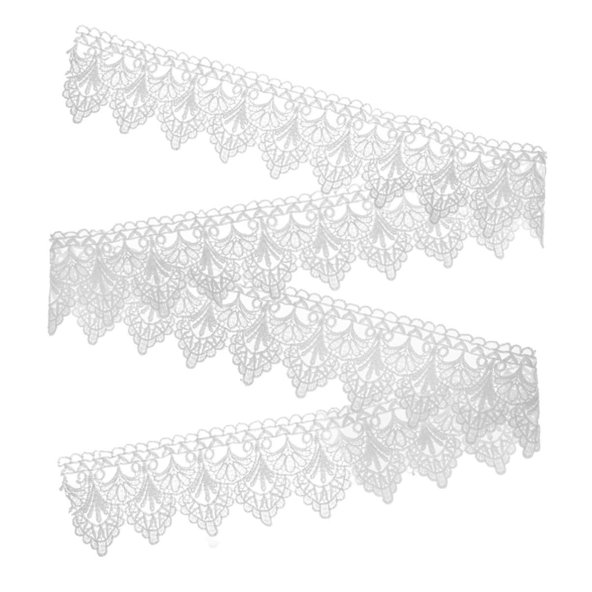 Artibetter Lace Edge Trim Embroidery Lace Trim Bridal Decoration Edging Retro Applique Clothing Sewing Accessory 182cm (White)